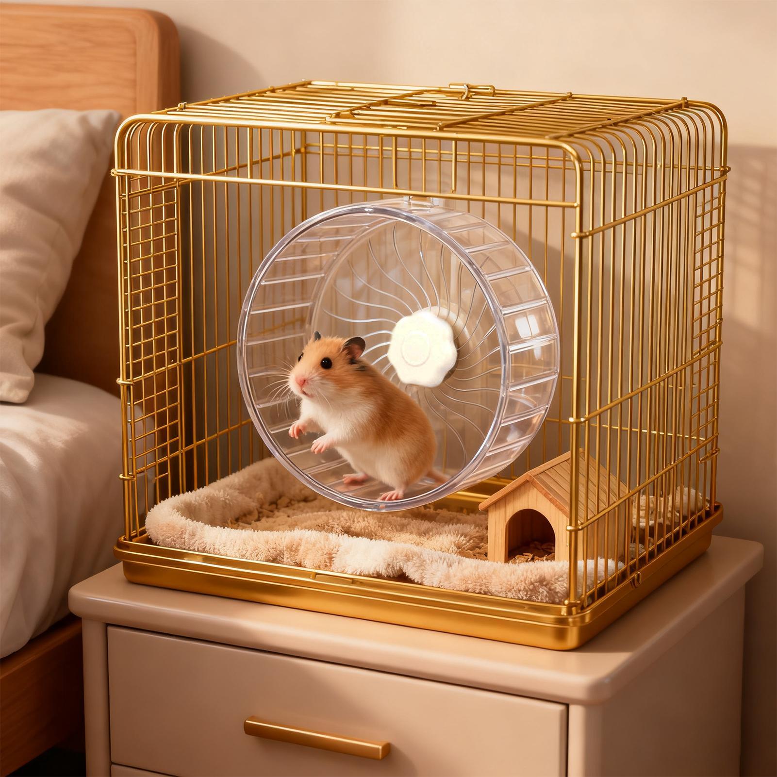 عجلة جري شفافة واسعة للهامستر، - مراجعة Hamster Cage Wheel وسعره