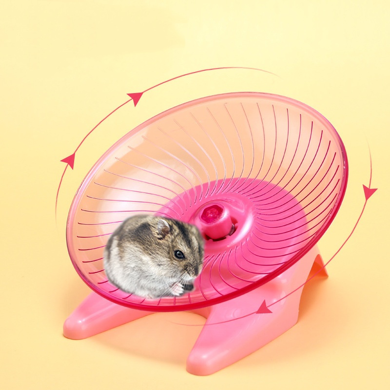 عجلة تمارين صامتة على شكل طبق  - مراجعة Hamster Cage Wheel وسعره