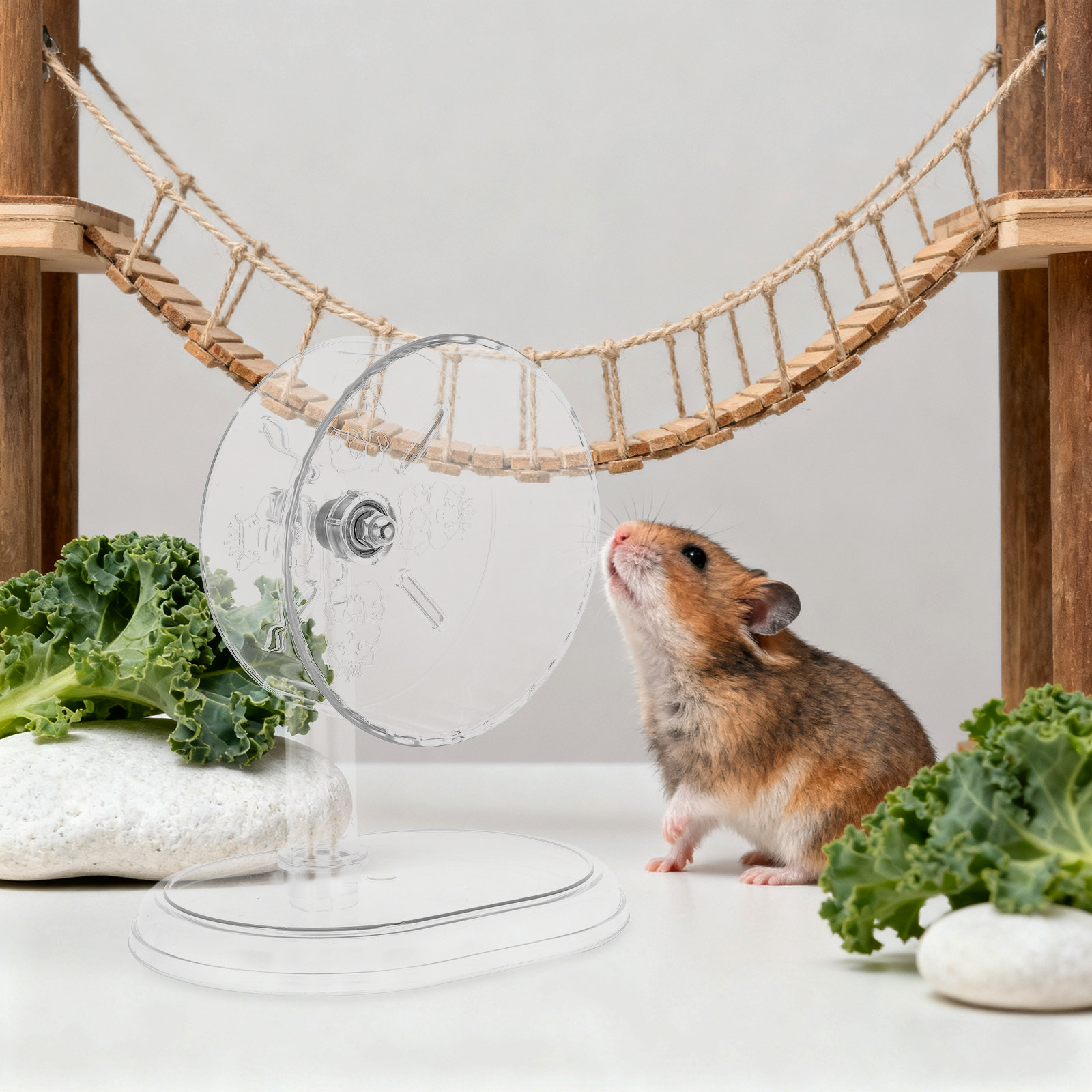 عجلة تمارين صامتة للهامستر بقط - مراجعة Hamster Cage Wheel وسعره