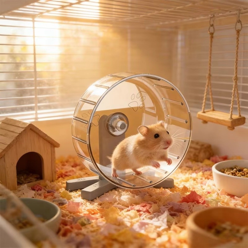 عجلة جري صامتة للهامستر سهلة ا - مراجعة Hamster Cage Wheel وسعره