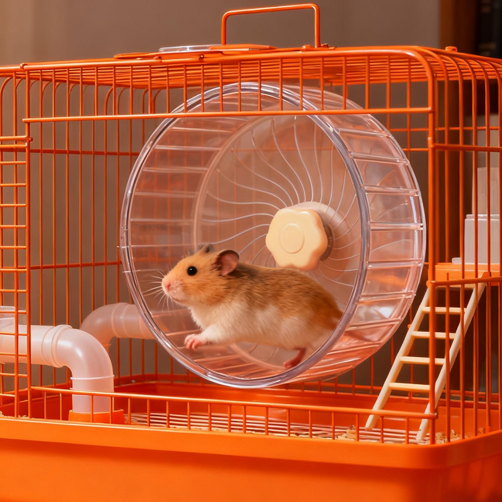 عجلة هامستر صامتة بمحامل مزدوج - مراجعة Hamster Cage Wheel وسعره